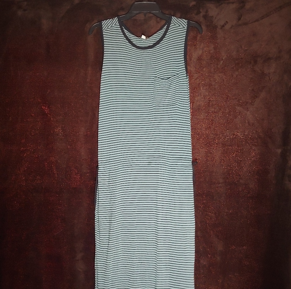 striped sleeveless dress